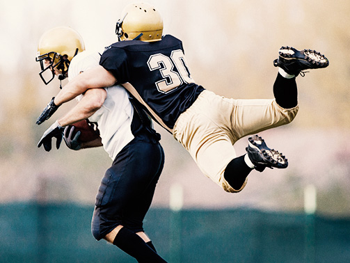 Two football players